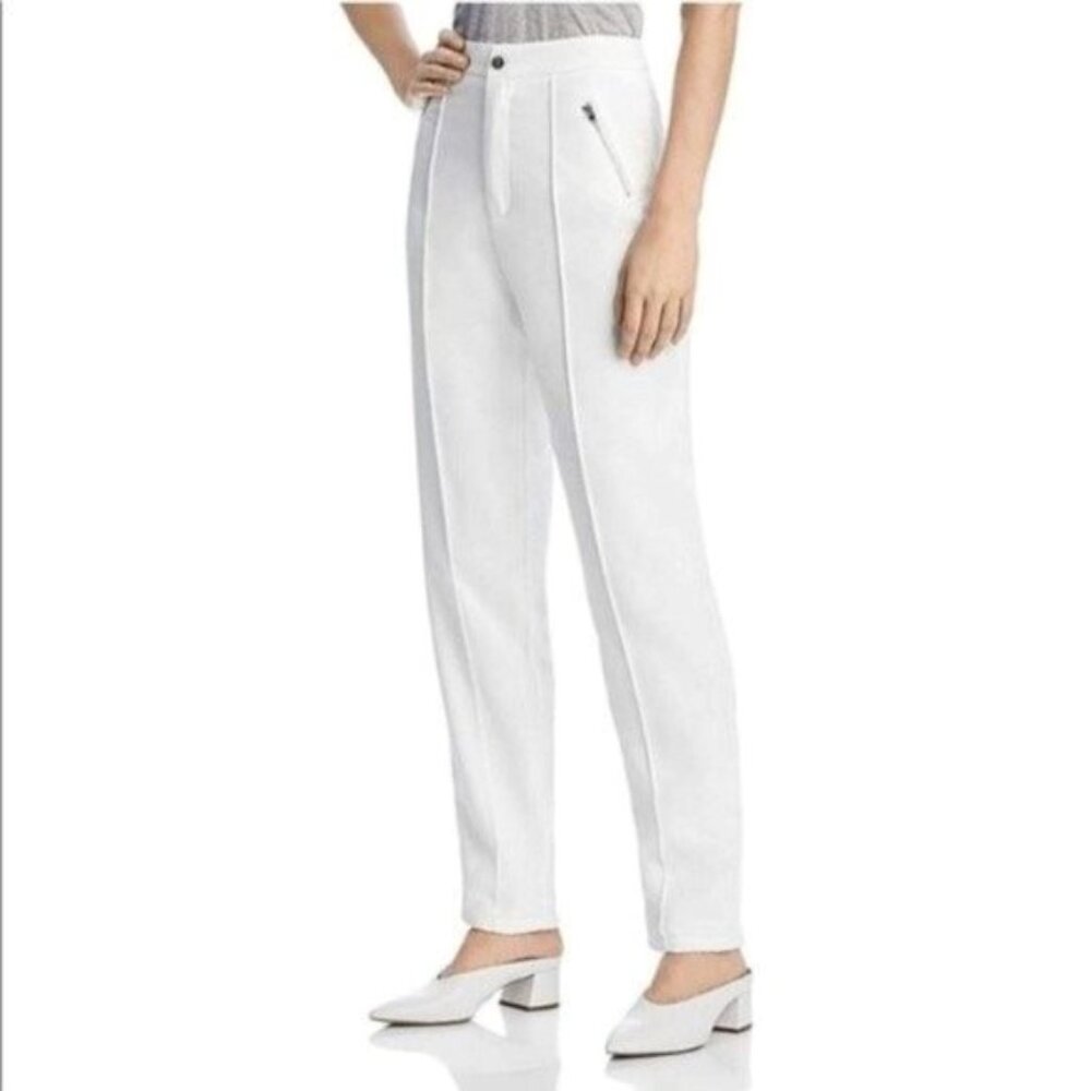 Tiger Mist White High Rise Straight Leg Pants
